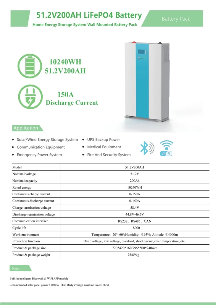 10KWh Wall Mount LiFePO₄ Battery factory